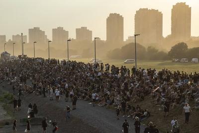 Croatia, Zagreb, 050725. A historic concert by Marko Perkovic Thompson at the Hipodrom, attended by almost half a millio-stock-foto