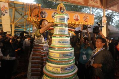 The Dalai Lama's 90th birth anniversary celebrations, in Dharamshala, India-stock-foto