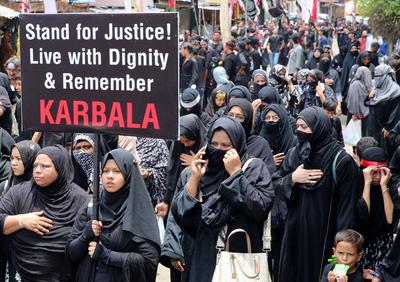 Muharram procession in Bhopal, India-stock-foto