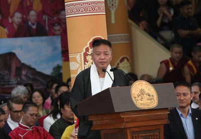 The Dalai Lama's 90th birth anniversary celebrations, in Dharamshala, India-stock-foto