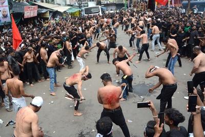 Muharram procession in Bhopal, India-stock-foto