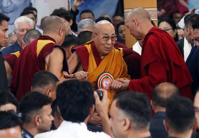 The Dalai Lama's 90th birth anniversary celebrations, in Dharamshala, India-stock-foto