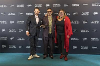 Clemens Schick , Soujiro Sanada, Anna Hints-stock-foto