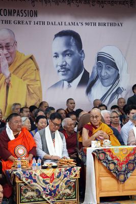 The Dalai Lama's 90th birth anniversary celebrations, in Dharamshala, India-stock-foto