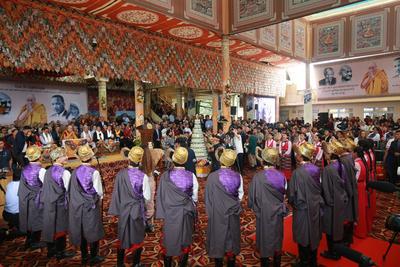The Dalai Lama's 90th birth anniversary celebrations, in Dharamshala, India-stock-foto