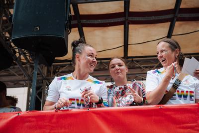 06.07.2025, CSD K?ln 2025, Parade und Demonstration f?r Vielfalt und Gleichberechtigung-stock-foto