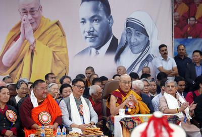 The Dalai Lama's 90th birth anniversary celebrations, in Dharamshala, India-stock-foto