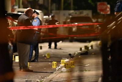 Three people are dead and ten people are injured in a mass shooting on the 1500 block of s. Etting street in philadelphia, pennsylvania-stock-photo