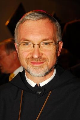 Bischof Gregor Maria Hanke GER anl?sslich des 50j?hrigen Bestehens der Katholischen Akademie Baye-stock-foto
