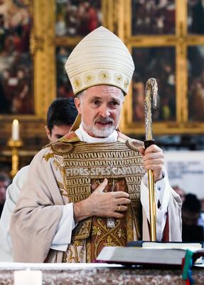 Gregor Maria Hanke OSB, wurde 2006 durch Papst Benedikt XVI. als Nachfolger von Walter Mixa zum 82. Bischof von Eichst?t-stock-photo