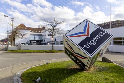 DEU; Deutschland, Baden-W?rttemberg, Burladingen, 25.10.2019: Firma Trigema in Burladingen, Firmensitz und Werk 1 des Te-stock-foto