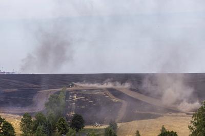 Feldbrand in Obernauendorf-stock-foto