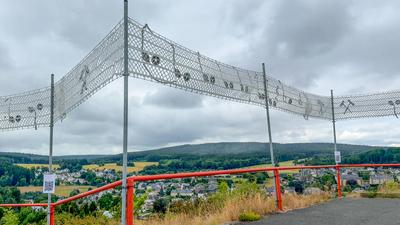 Das Erzgebirge feiert einen neuen Weltrekord! In Ehrenfriedersdorf an der Touristenattraktion Am Sauberg wurde am Sonnta-stock-foto