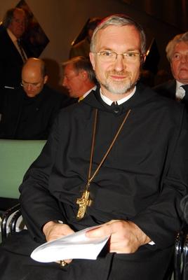 Bischof Gregor Maria Hanke GER anl?sslich des 50j?hrigen Bestehens der Katholischen Akademie Baye-stock-foto