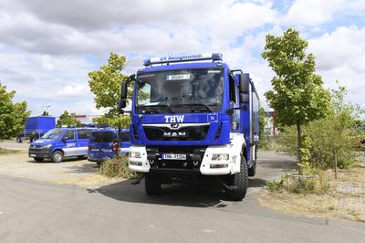 THW Einsatzfahrzeug-stock-foto