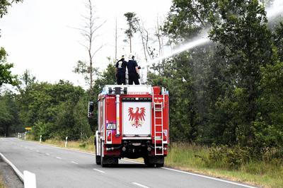 L?schfahrzeug der Feuerwehr-stock-foto
