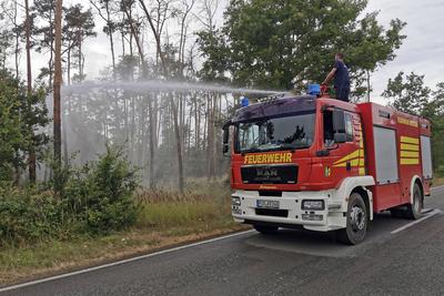 L?schfahrzeug der Feuerwehr-stock-foto