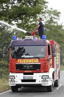 L?schfahrzeug der Feuerwehr-stock-foto