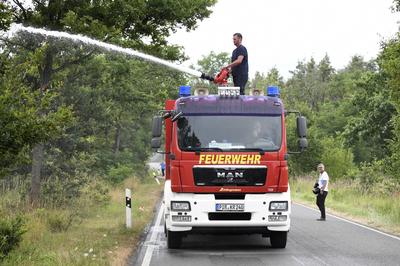 L?schfahrzeug der Feuerwehr-stock-foto