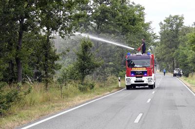 L?schfahrzeug der Feuerwehr-stock-foto