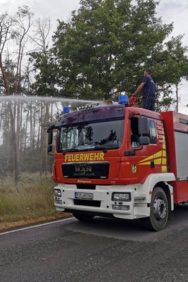 L?schfahrzeug der Feuerwehr-stock-foto
