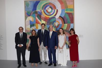 Monaco: inauguration de l&#039;exposition Couleur ! au Forum Grimaldi-stock-foto