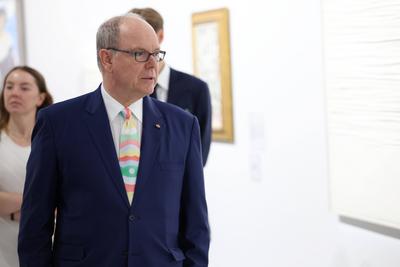 Monaco: inauguration de l&#039;exposition Couleur ! au Forum Grimaldi-stock-foto