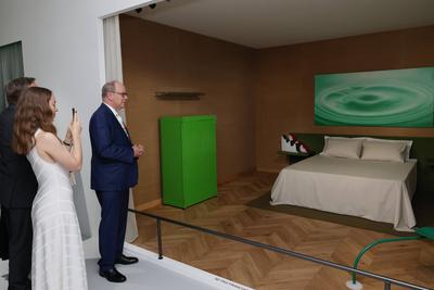 Monaco: inauguration de l&#039;exposition Couleur ! au Forum Grimaldi-stock-foto