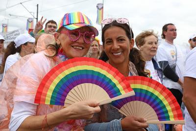 06.07.2025, xsscx, K?ln, Teilnehmerin im Rahmen des Cologne Pride 2025-stock-foto