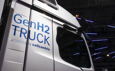 Brennstoffzellen Gen H2 Truck Brennstoffzellen LKW Gen H2 Truck von Daimler Truck auf der IAA Transportation Messe, Hann-stock-foto
