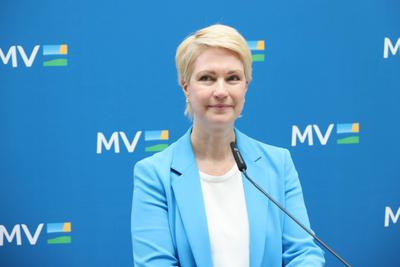 Kabinett Manuel Schwesig SPD und Carsten Schneider-stock-foto