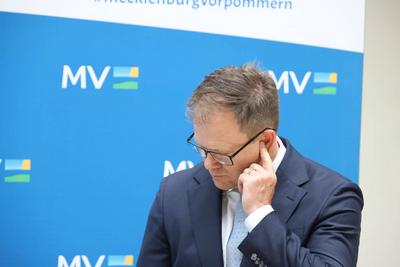 Kabinett Manuel Schwesig SPD und Carsten Schneider-stock-foto