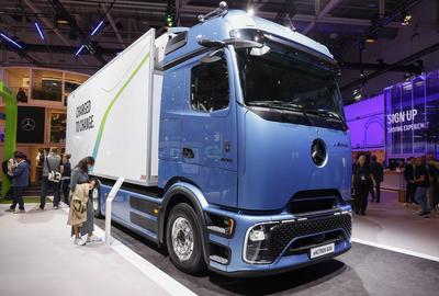 Elektro LKW eActross 600 Elektro LKW Mercedes-Benz Trucks eActros600, Truck of the Year, IAA Transportation Messe, Hanno-stock-foto