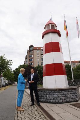 Kabinett Manuel Schwesig SPD und Carsten Schneider-stock-foto