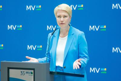 Pressekonferenz in der Vertretung des Landes Mecklenburg-Vorpommern beim Bund-stock-foto