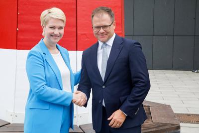 Pressekonferenz in der Vertretung des Landes Mecklenburg-Vorpommern beim Bund-stock-foto