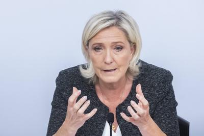 Paris, France September 14, 2024 - French far-right Rassemblement National (National Rally) RN party s parliamentary sem-stock-photo