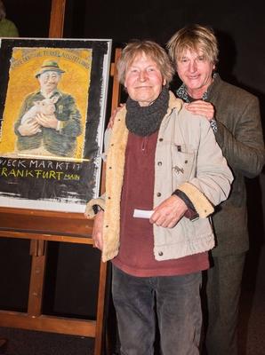 07 02 2019 xesx Frankfurt am Main Museum f?r komische Kunst Caricatura Museum Ausstellung VERGE-stock-foto