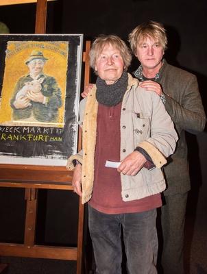 07 02 2019 xesx Frankfurt am Main Museum f?r komische Kunst Caricatura Museum Ausstellung VERGE-stock-foto