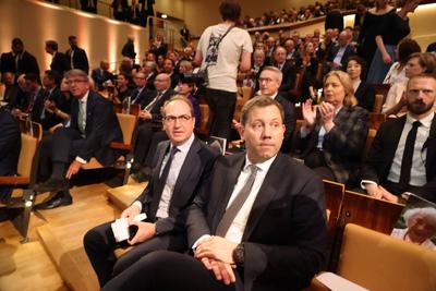 Bundespr?sident bei Friedlaender Stiftung-stock-foto