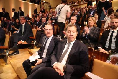 Bundespr?sident bei Friedlaender Stiftung-stock-foto