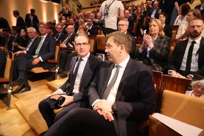 Bundespr?sident bei Friedlaender Stiftung-stock-foto