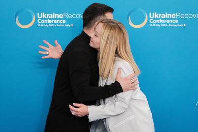 Rome, Ukraine Recovery Conference.-stock-foto
