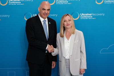 Rome, Ukraine Recovery Conference.-stock-foto