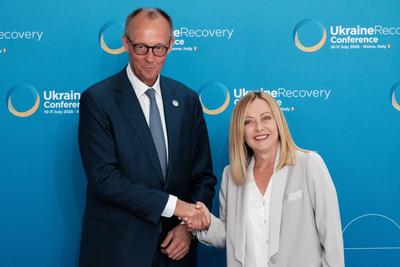 Rome, Ukraine Recovery Conference.-stock-foto