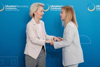 Rome, Ukraine Recovery Conference.-stock-photo