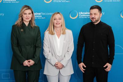 Rome, Ukraine Recovery Conference.-stock-foto