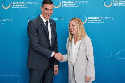 Rome, Ukraine Recovery Conference.-stock-foto