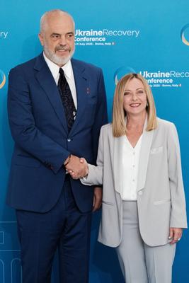 Rome, Ukraine Recovery Conference.-stock-foto