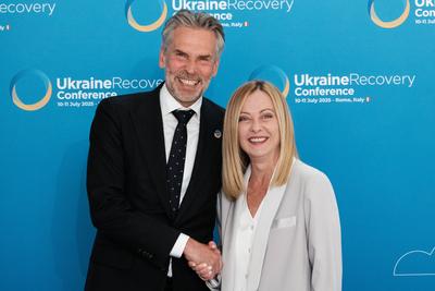 Rome, Ukraine Recovery Conference.-stock-foto